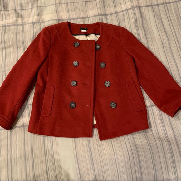 J.Crew cropped sleeve peacoat/blazer - Size 0 - Picture 2 of 4